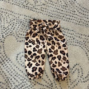 Baby tie pants, leopard.  Never worn.  New without tags